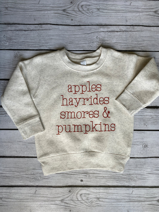 Apples Hayrides Smores Pumpkins