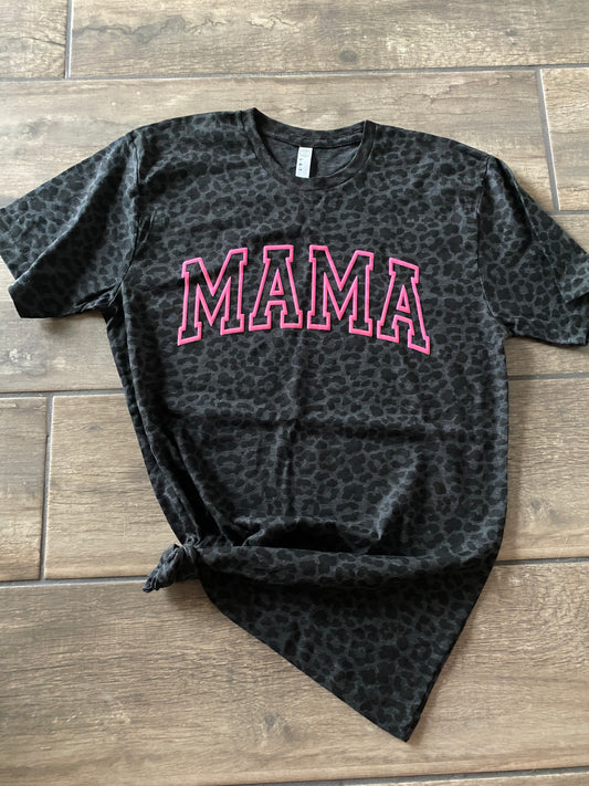 MAMA leopard puff shirt