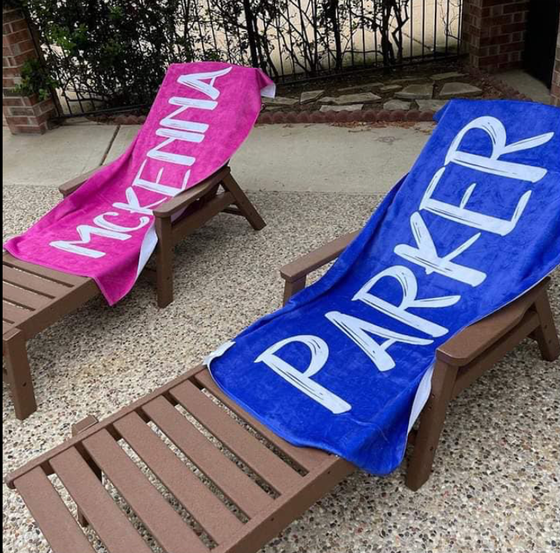 Personalized beach towel