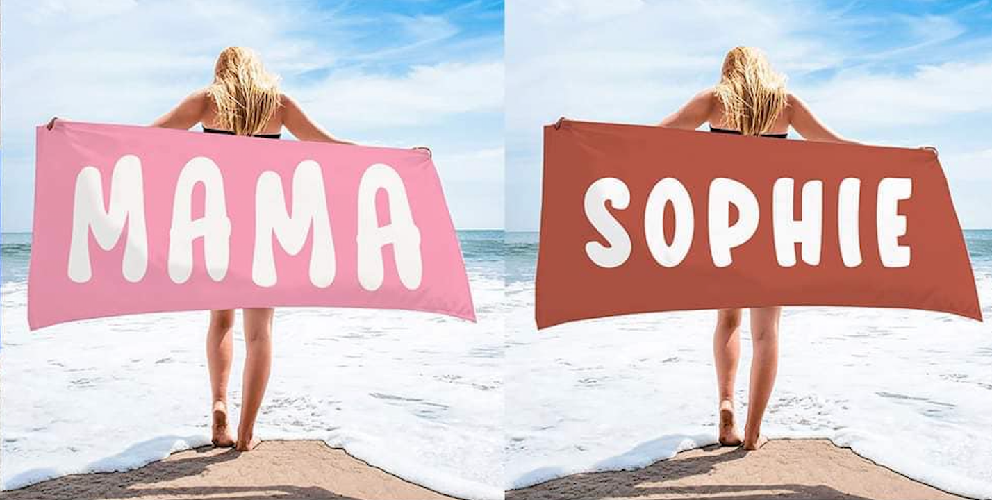 Personalized beach towel