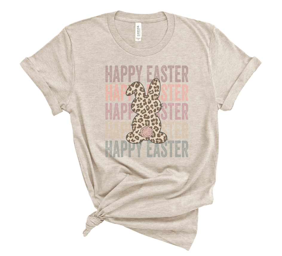 Happy Easter - leopard bunny - adult